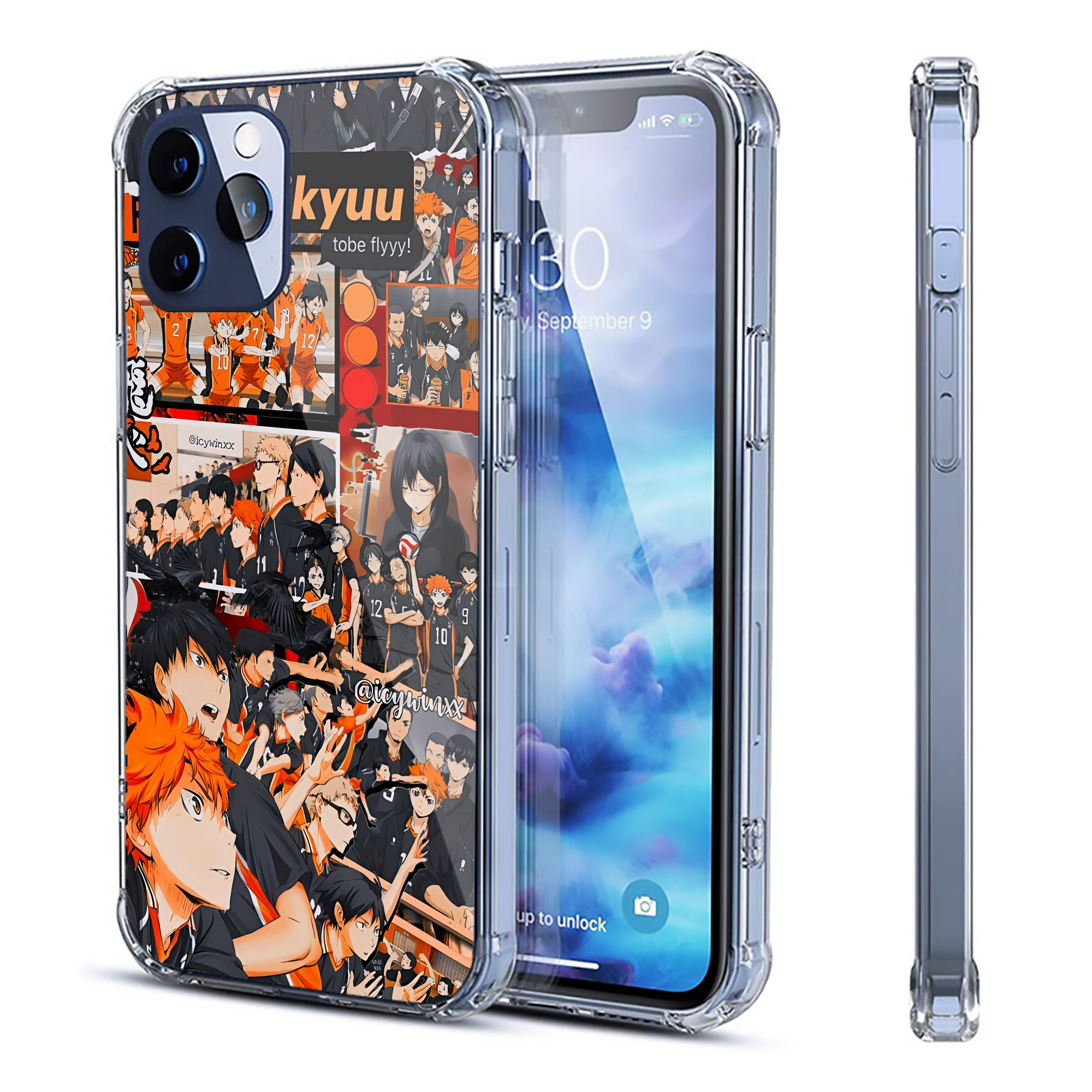 （画像用） ハイキュー!! Haikyu!! 【iPhone 12シリーズ対応】透明スマホケース（クリアソフトケース）